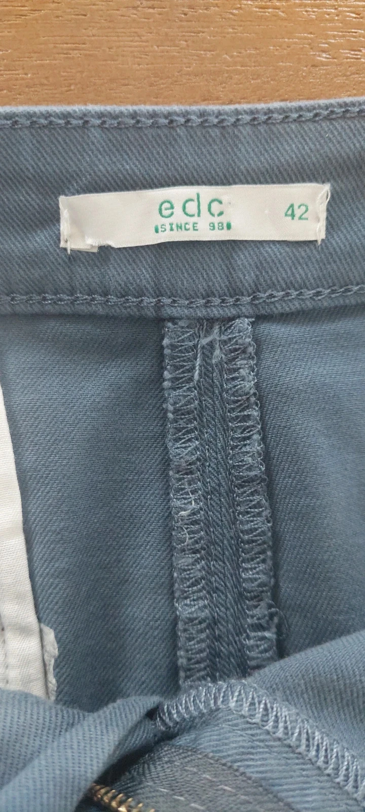 Jupe courte edc Esprit bleu canard - Taille 42 – photo 6